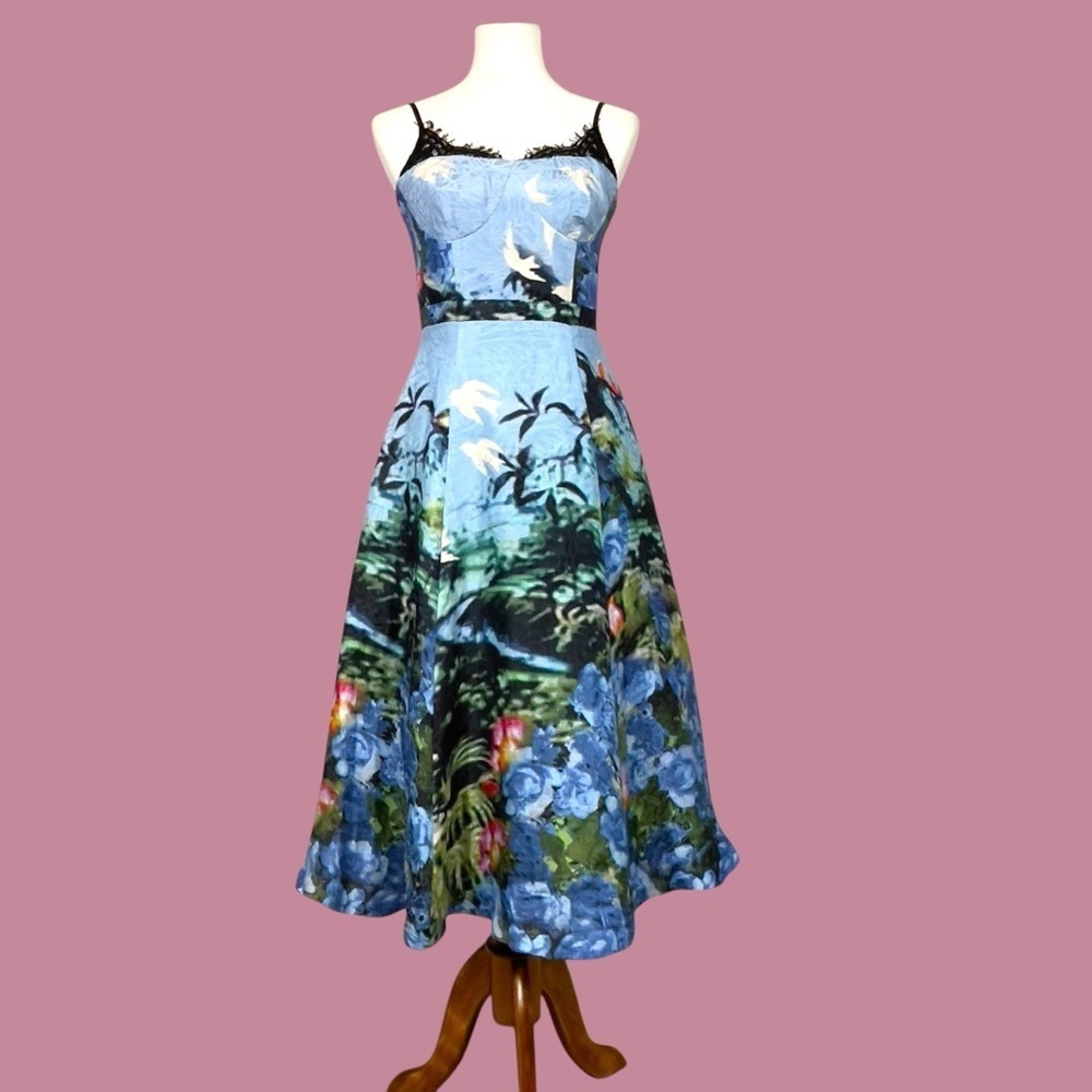 Anthropology x Tracy Reese Scenic View Linen Silk NWT Size 6 - Picture 9 of 16